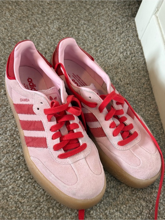 adidas Shoes - Adidas Sambae Women's Pink and Red Suede Sneakers. Size 8